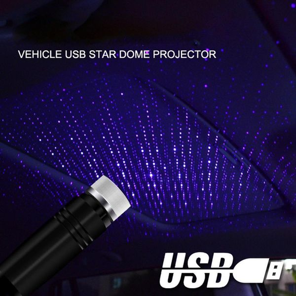 

usb roof decoration lamp car interior lamp atmosphere car projection starry sky night light with rotating star