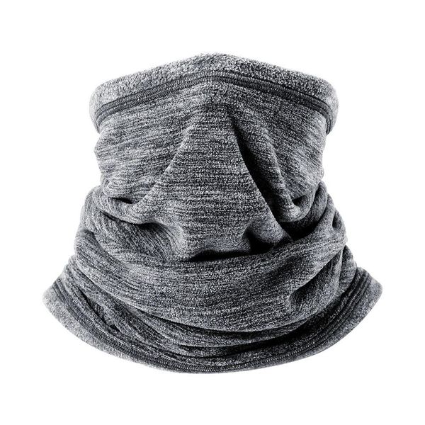 

dsstyles 1 pcs outdoor sports warm fleece scarf cation windproof mask riding thickened cold collar, Black