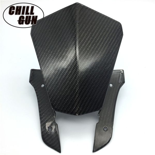 

motorcycle carbon fibre windshield visor viser deflector windscreen for yamaha mt-07 mt07 fz07 2013 2014 2015 2016 mt 07 13-16