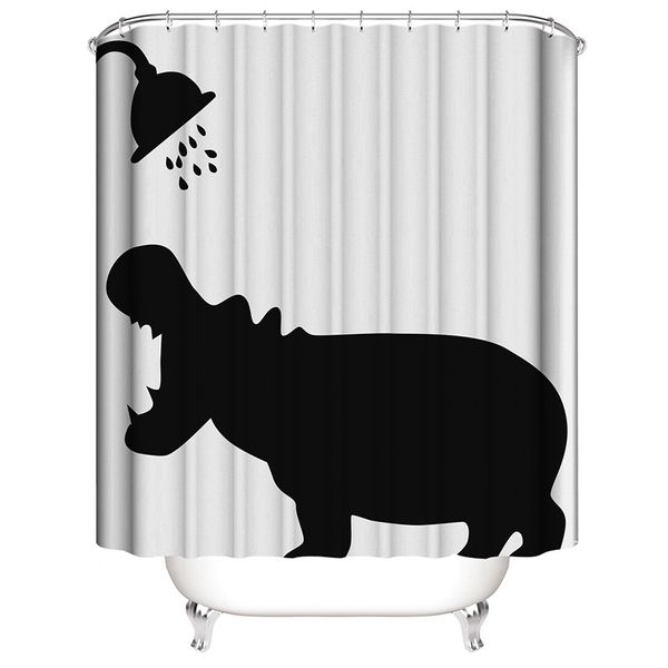 

shower curtains 3d cat rhinoceros digital printing waterproof mould proof diy customized bath curtains 5 styles bathroom oem ing