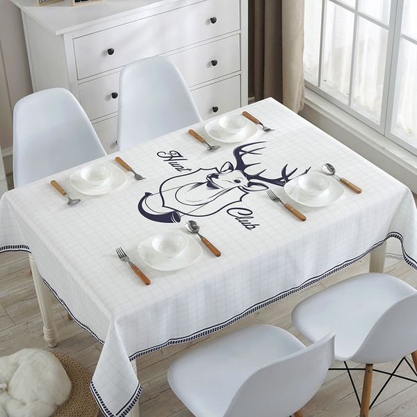 

europe style non-slip table mat polyester waterproof table cloth dining table cover towel cartoon flower tablecloths