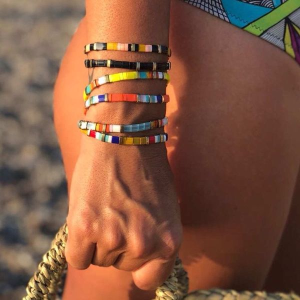 

go2boho bracelet for women miyuki bracelets summer beach jewelry pulseras mujer moda 2019 tila beads fashion janpan delica bead, Golden;silver