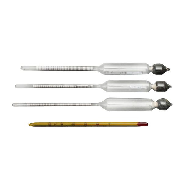 

3pcs hydrometer alcoholmeter set 0 to 100% alcohol meter test + thermometer