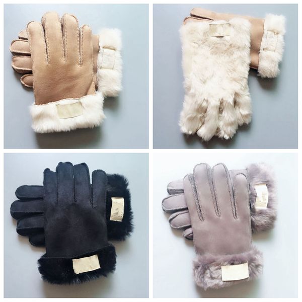 

Au tralia u letter de igner glove fur fleece finger glove winter outdoor port ki mitten glove brand thicken windproof glove ljja3169, Blue;gray