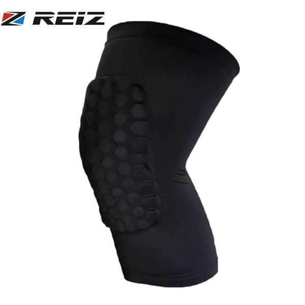 

reiz kids with honeycomb pad basketball leg knee protector short sleeve anti-slip band gear crashproof outdoor activities, Black;gray