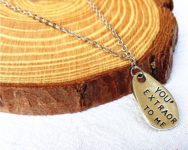 

cecmic vintage quality silver boy jewellery necklace pendant with special letters men and women for sale