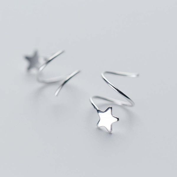 

fashion star stud earring 925 sterling silver earrings for women pentagram ear piercing small earings sterling-silver-jewelry, Golden;silver