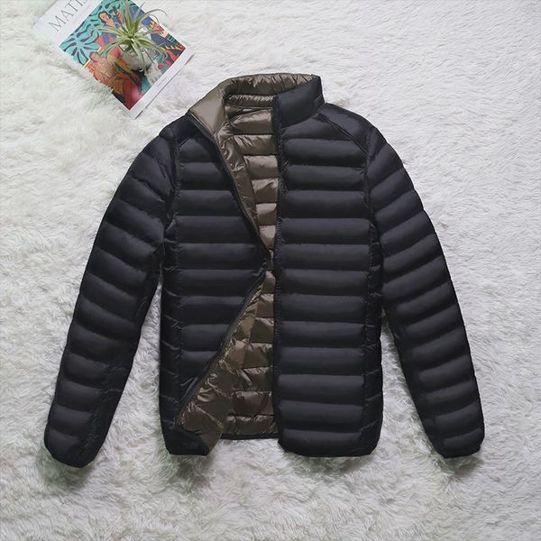 

mens winter warm jackets filler duck down 2019 autumn new fashion male slim basic coats jackets plus size 3xl 4xl black navy, Black;brown