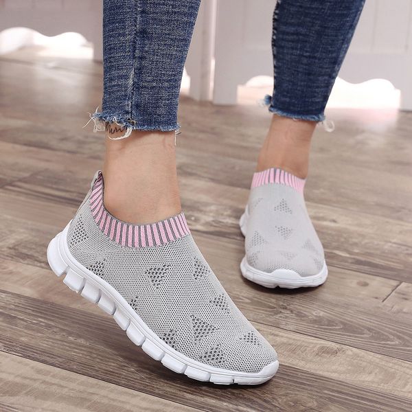 

direct supply 2019 new style anti-slip loafers lightweight elasticity casual wa zi xie women's woven athletic shoes, Black