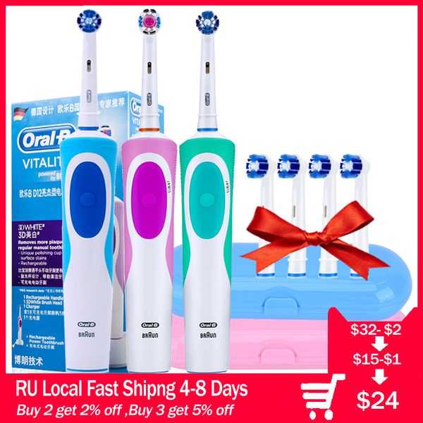 

oral b sonic electric toothbrush rotating vitality rechargeable smart toothbrush head replaceable whitening healthy gift