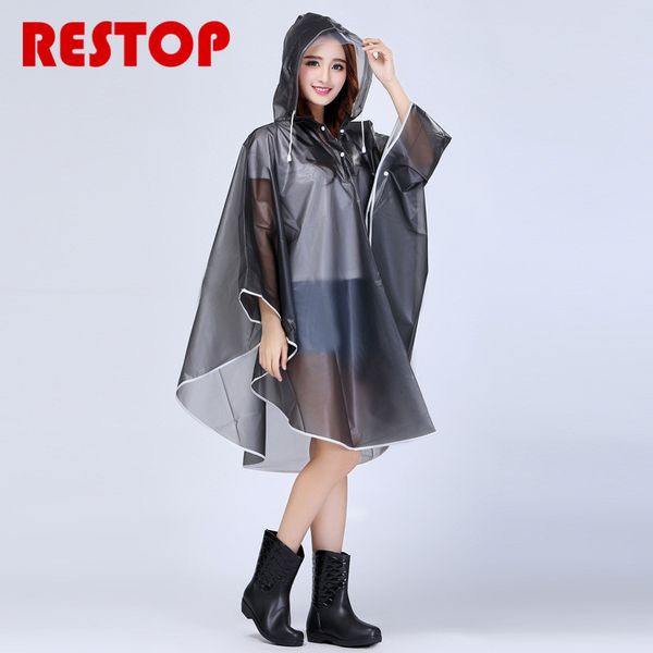 

2017 fashion eva raincoat portable women rain gear outdoor rainwear poncho res948