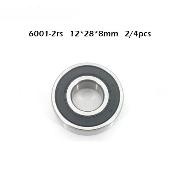 

2/4pcs 6001 6001rs 6001rs 6001-2rs deep groove ball bearing 12x28x8mm ball bearing