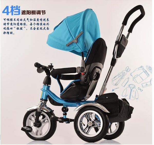 

multifunctional children's tricycle bicycle1-6 years old three whell baby stroller kids bike space wheel travel pram