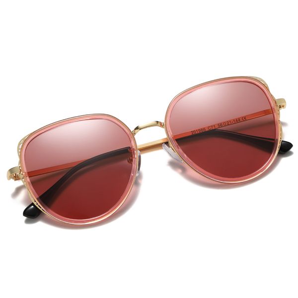 

women's brand designer sunglasses men and women polarized sunglasses round gold frame glasses sunglasses uv lens with box to send the b, White;black