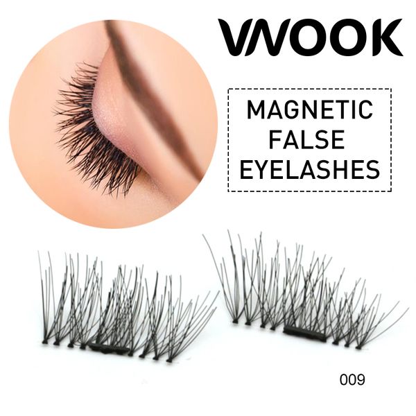 

vnook brand makeup magnetic 3d mink eyelashes handmade reusable magnet false eye lashes hair eyelash extension 4pcs/1pair