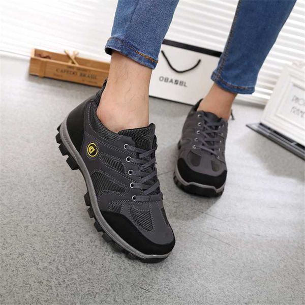 

outdoor hiking sneakers mens waterproof travel shoes lightweight wearable breathable non-slip flats men women shoes casual, Black