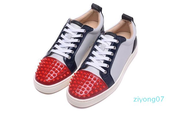 

2019 new arrival designer leather low men red bottoms shoes sport outdoor sneakers running shoes for flats women casual boots z07, Black