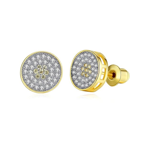 

women's cubic zircon wafer stud earrings women's fashion jewelry simple korean micro-inlay female sweet joker earrings earrings gi, Golden;silver