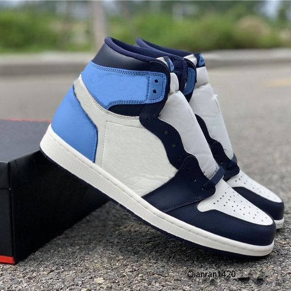 

new release high og 1 sail obsidian university blue basketball shoes mens sports sneakers all-star game sneakers