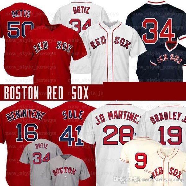 

50 mookie betts boston jd martinez red 34 david ortiz sox jersey 19 jackie bradley jr 16 andrew benintendi dustin pedroia baseball jerseys, Blue;black