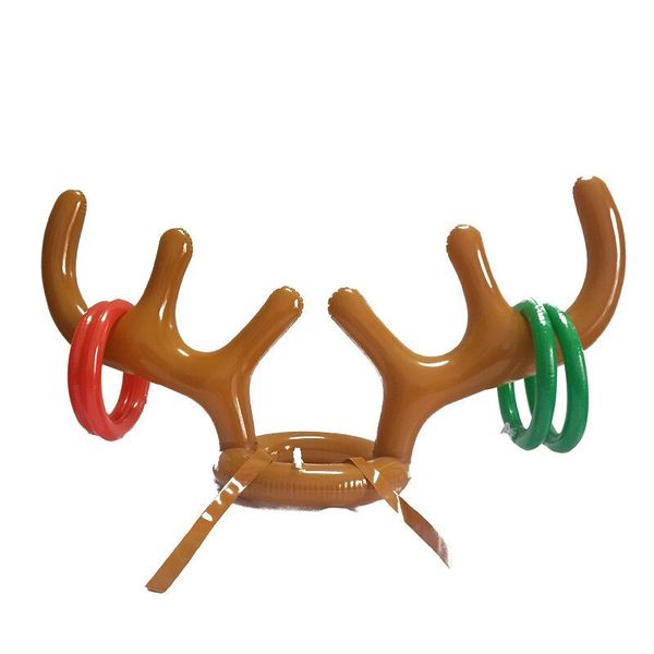 

inflatable santa funny reindeer antler hat ring toss christmas holiday party game supplies toys