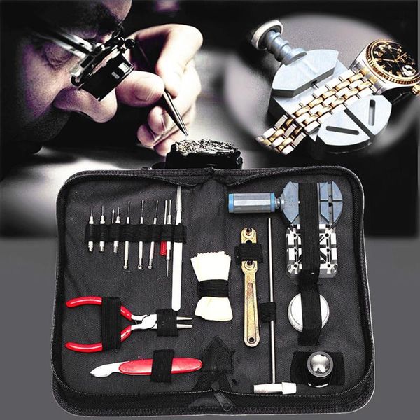 

19pcs clock watch repair tool kit watchmaker tools parts watch opener remover spring bar repair pry screwdriver tool