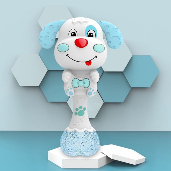 

мультфильм щенок baby rattle с легкой музыкой прорезыватель игрушки в подарке привлекает внимание ребенка к молярам