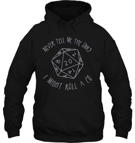 

men hoodie funny novelty dnd i might roll a 20 men's women streetwear, Black