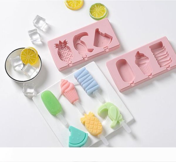 

12 designs силиконовой мороженое пресс-форма домашнего diy popsicle форма мороженица лотки холодильник замороженной holder плесень дети моро