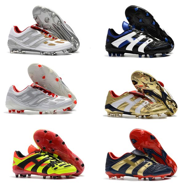 

2019 mens soccer cleats predator precision tf ic turf football boots new predator mania champagne fg indoor soccer shoes high quality, Black