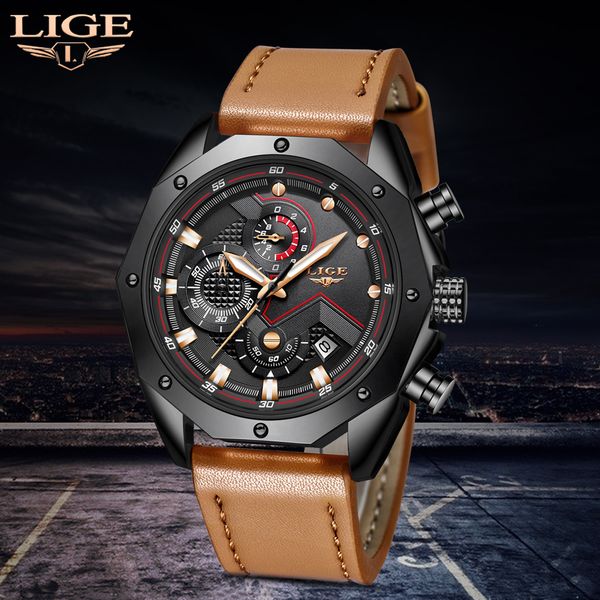 

мужские часы top brand luxury кварц золотые часы мужчины повседневная кожа военный водонепроницаемые спортивные наручные relogio мужчина для, Slivery;brown