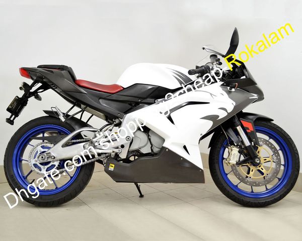 Carena per Aprilia RS125 2006-2011 RS125 RS 125 06 07 08 09 10 11 Kit carenature moto in materiale ABS bianco nero (stampaggio ad iniezione)