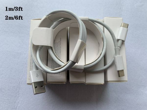 

100pcs 6 generations original oem quality 1m 3ft 2m 6ft usb data sync charge phone cable with retail package new