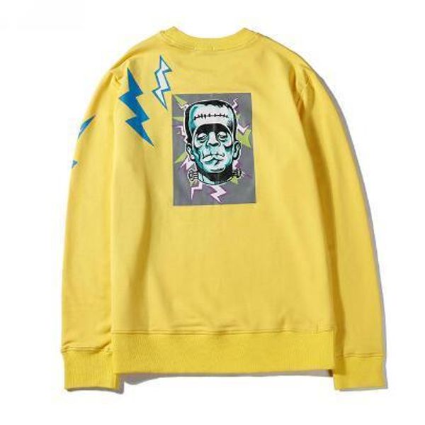 

роскошные мужские толстовки осень бренд толстовка с длинным рукавом толстовки с буквами модный дизайнер пуловеры мужские топы 3 цвета опцион, Black