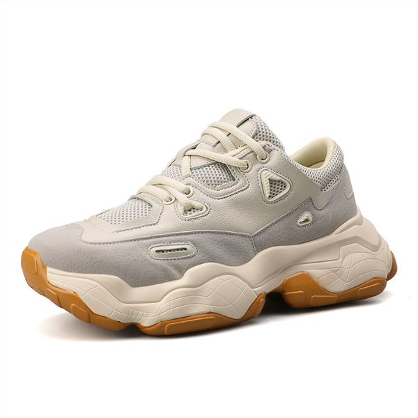 

2019 new flat men casual shoes mesh breathable shoes male round head solid color lace up fashion men's spring size 35-44, Black