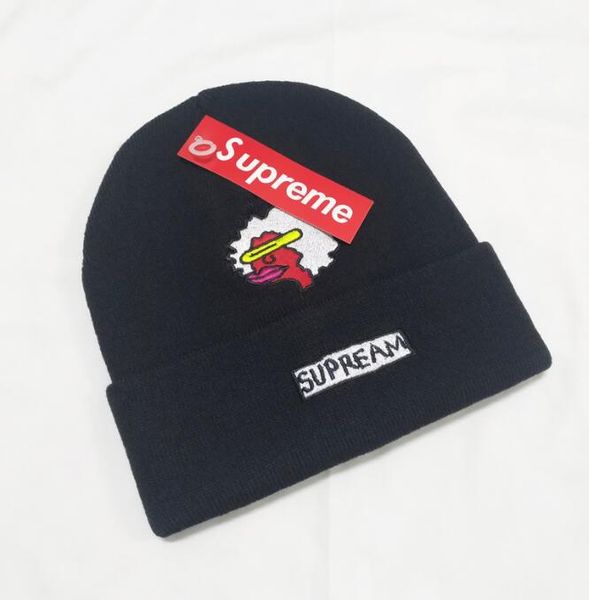 

2019 модные шапки зима трикотажные меха poms beanie этикетка fedora luxury cable громоздкая череп caps мода досуг beanie открытый шляп g5326, Blue;gray