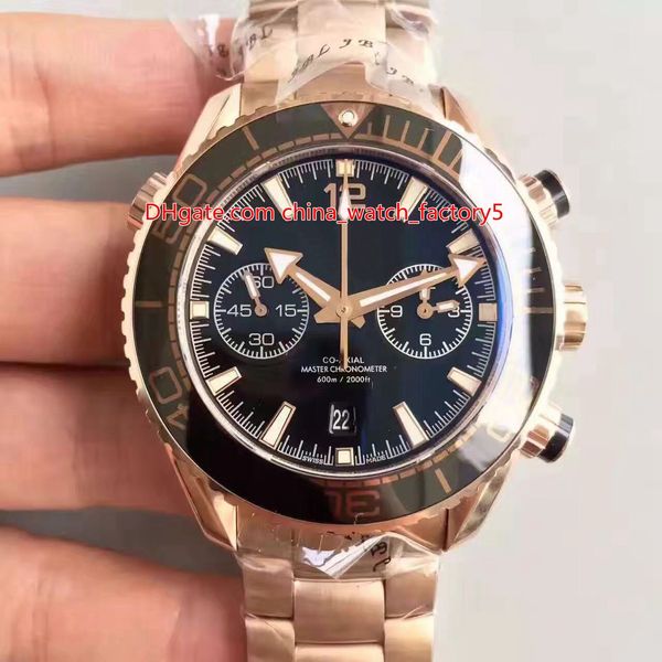 

4 style om maker 45.5mm planet ocean co-axial 215.20.46.51.03.001 chronograph cal.9900 movement automatic mens watch watches, Slivery;brown