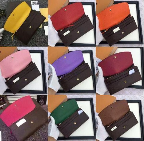 

2019 new fashion single zipper luxury designer women pu leather wallet lady ladies long purse women coin purses, Red;black