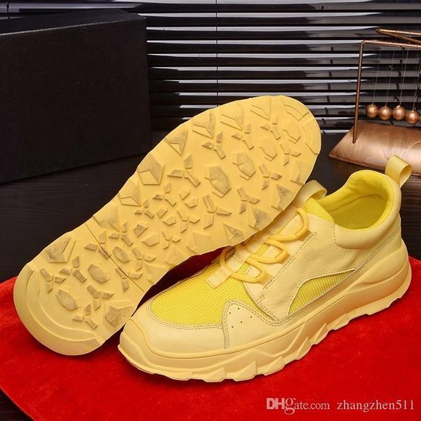 

korean version of men's shoes leisure fashion 19 autumn and summer new thick-soled round-headed men's leisure shoes lace simple pu, Black