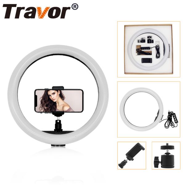 

12inch/30cm led selfie ring travor light three speed stepless lighting dimmable with cradle head for makeup video live studio