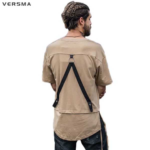 

versma хип-хоп лента отверстия лоскутные футболки мужчины женщины лето корейская одежда старинные свободные негабаритные футболки мужчины др, White;black