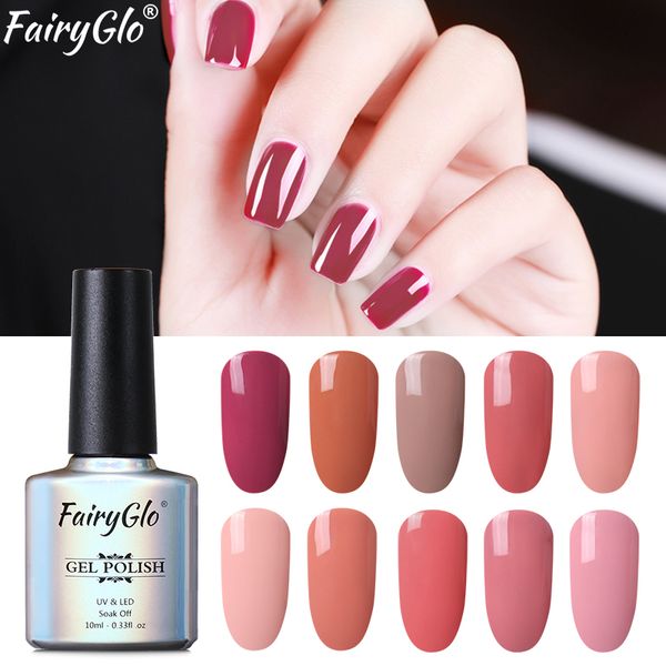 

fairyglo 10ml stamping paint nail polish nude color elegant nail polish soak off uv gel paint gellak vernis a ongle