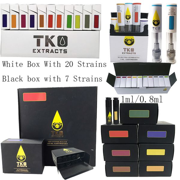 

TKO Vape картридж Упаковка 0,8 мл 1мл Керамические TKO Тележки Слейте Vape Pen Картриджи E Сигареты Испаритель для густого масла 510 Аккумулятор Thread