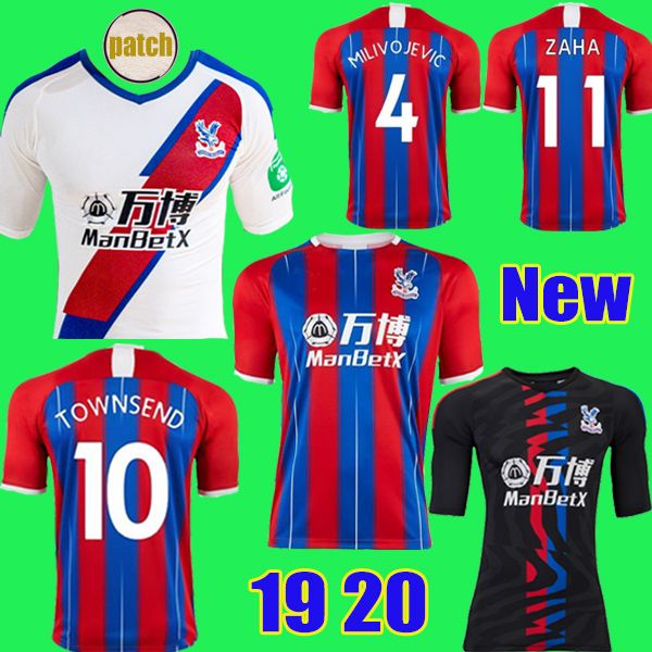 

19 20 Crystal Soccer Jerseys Townsend Milivojevic Zaha Futbol Camisa Palace Football shirt Camisetas home AWAY Maillot Maglia Tops Trikot