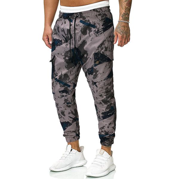 

мужского камуфляж штаны осени зима контрастного цвета мужчина мода брюки брюки кармана, Black