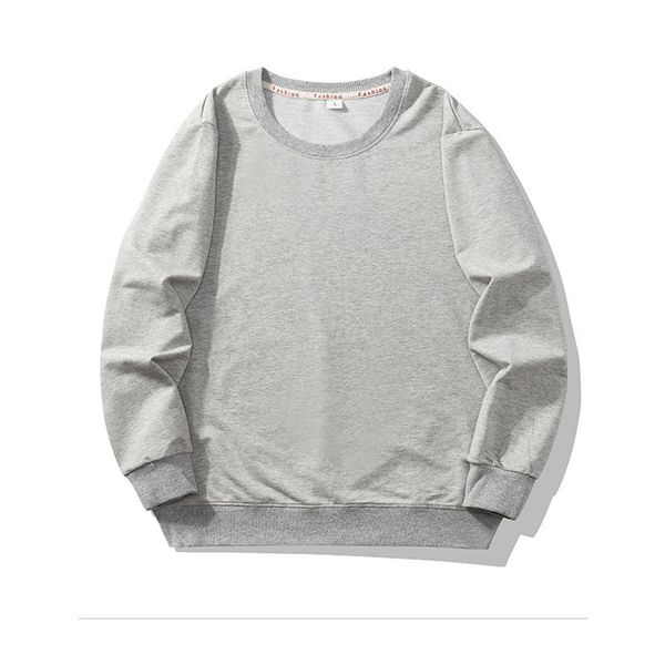 

mens конструктора шеи экипажа толстовки вскользь с длинным рукавом весна пуловер сыпучие сплошные цвета homme sweatershirts, Black