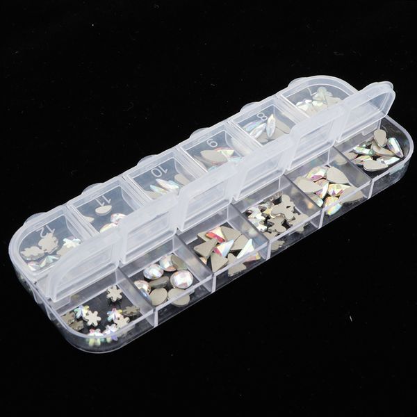 

120pcs multishape ab glass rhinestone nail art rhinestone for girls women, Black