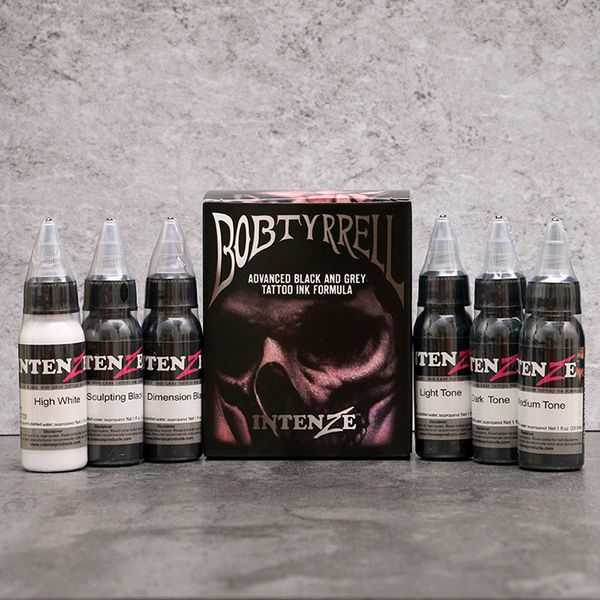 

6 basic tattoo ink colors set developed by tyrrell bob 1oz (30ml) /bottle permanent beauty makeup tattoo pigment