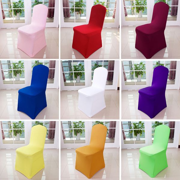 

4 pc spandex seat case strech chair cover elastic for wedding party l banquet event decoration decor