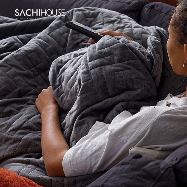 

100% хлопок weighted одеяло пуховое одеяло силы тяжести сна помощи давления утешитель сна одеяло